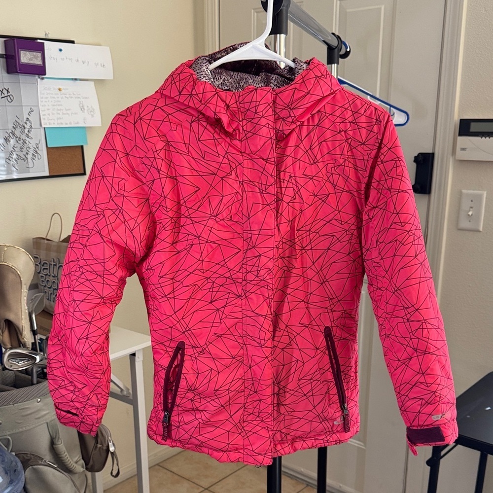 Champion M (7-8) Kids Pink Geometric Jacket